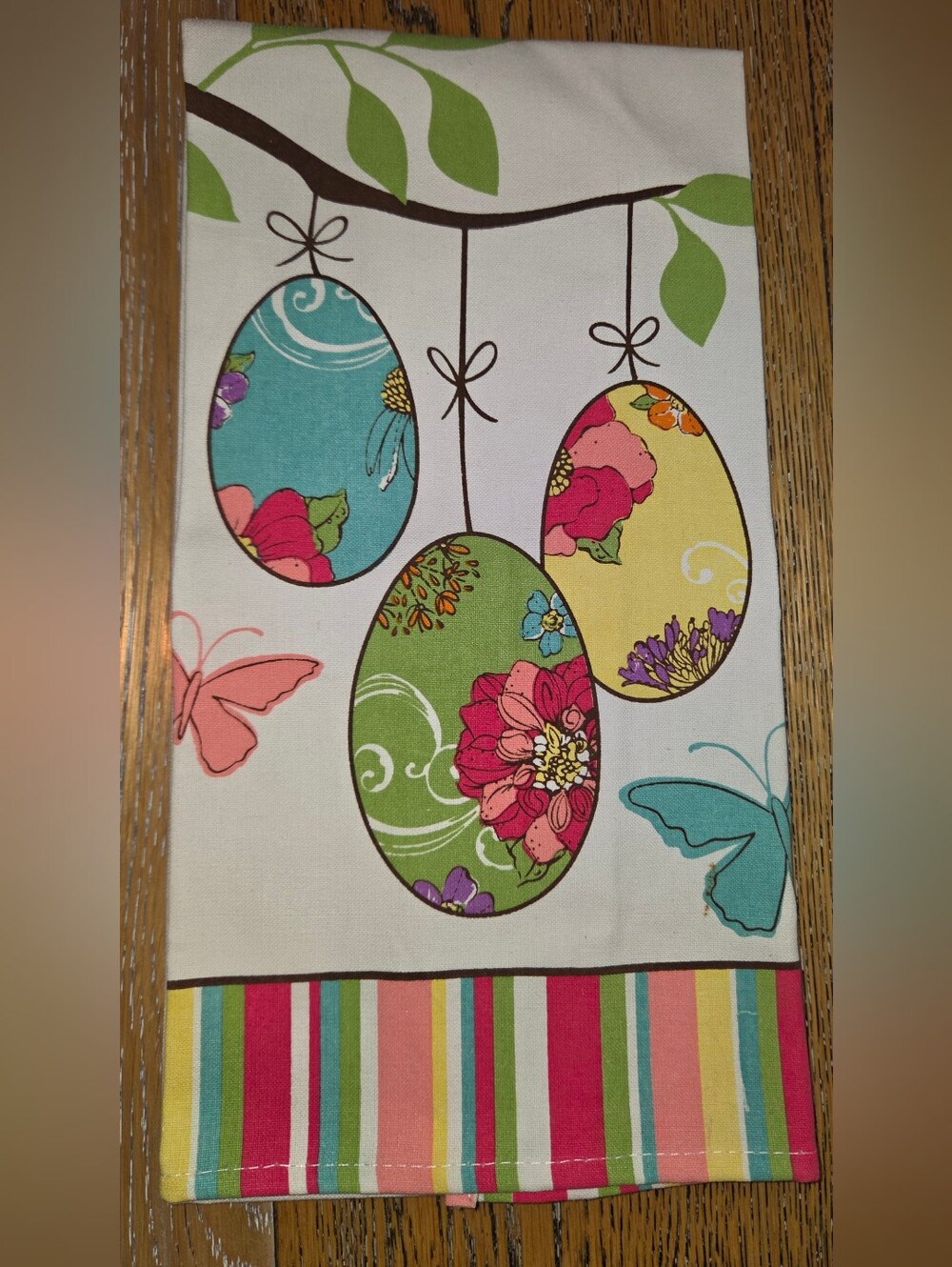Ritz - Decorative Kitchen Towel - Easter Eggs - Linen - Multi-Colored